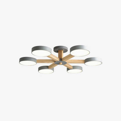 Nordic Multi-Ring LED Ceiling Light for Living Room