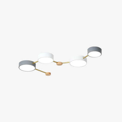 Nordic Multi-Head LED White Ceiling Light for Living Room