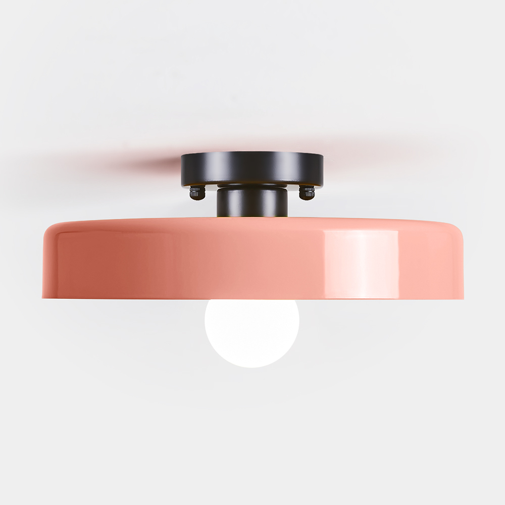 Semi Flush Simple Colorful Iron Bedroom Ceiling Lights