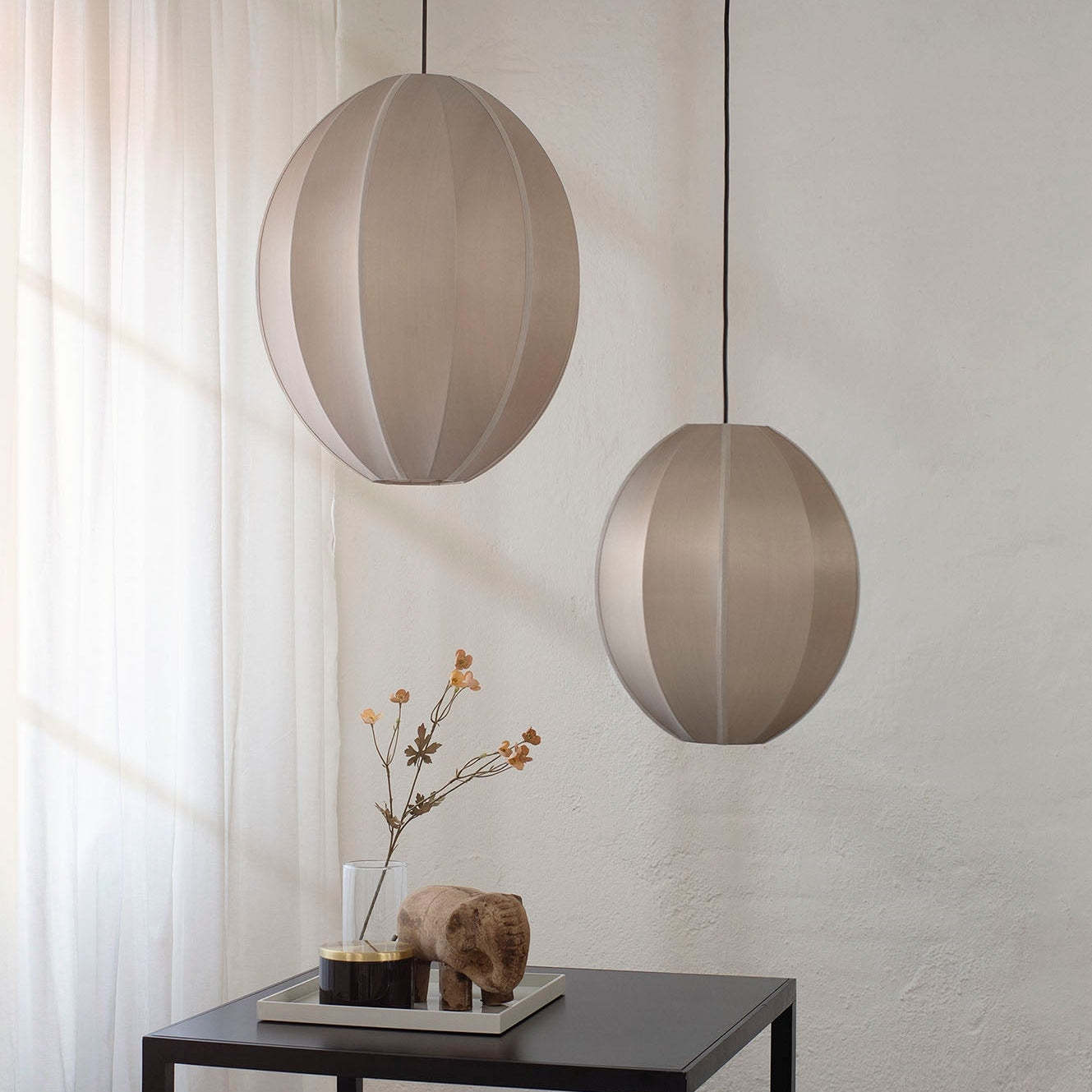 Classic Ribbon Oval Pendant Light For Living Room -Homdiy