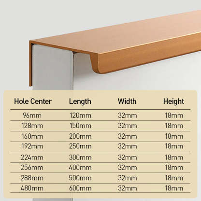 Multiple Sizes Invisible Cabinet Edge Handles