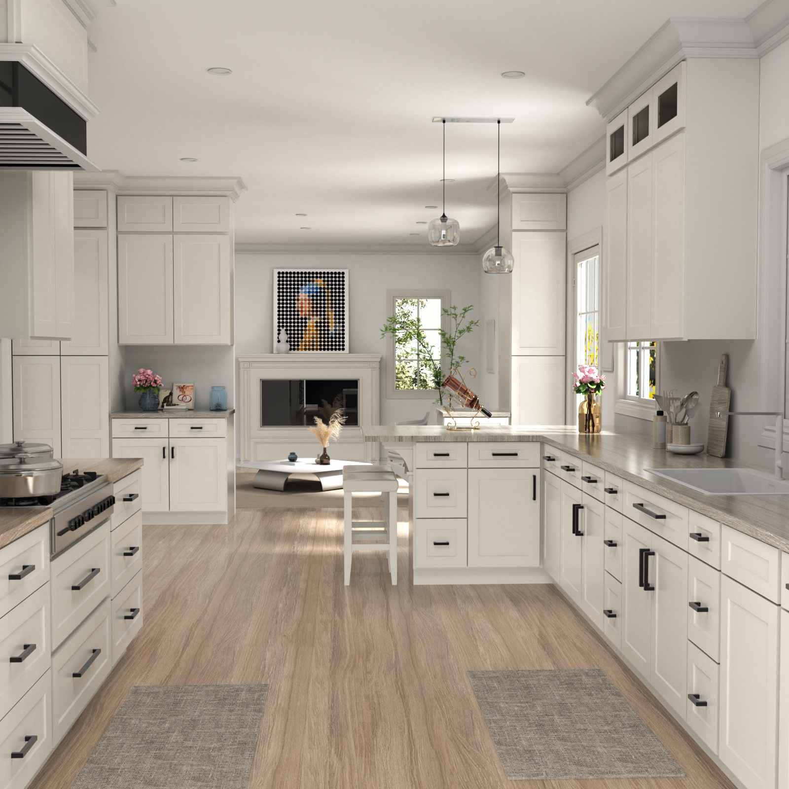 Modern Black Cabinet Pulls Stainless Steel Cabinets Hardware Handles -Homdiy