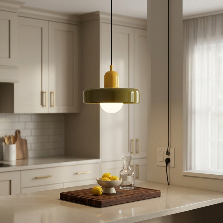 Bauhaus Stained Glass Pendant Light