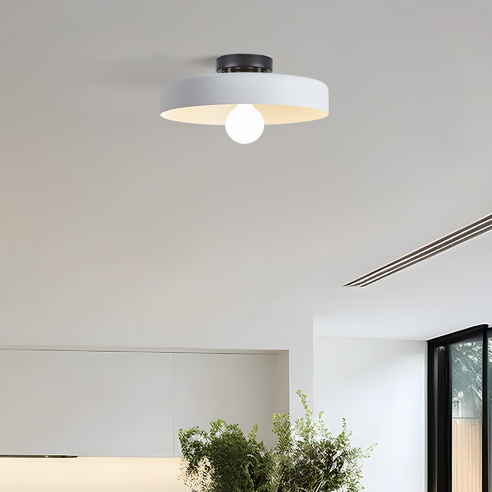 Semi Flush Simple Colorful Iron Bedroom Ceiling Lights