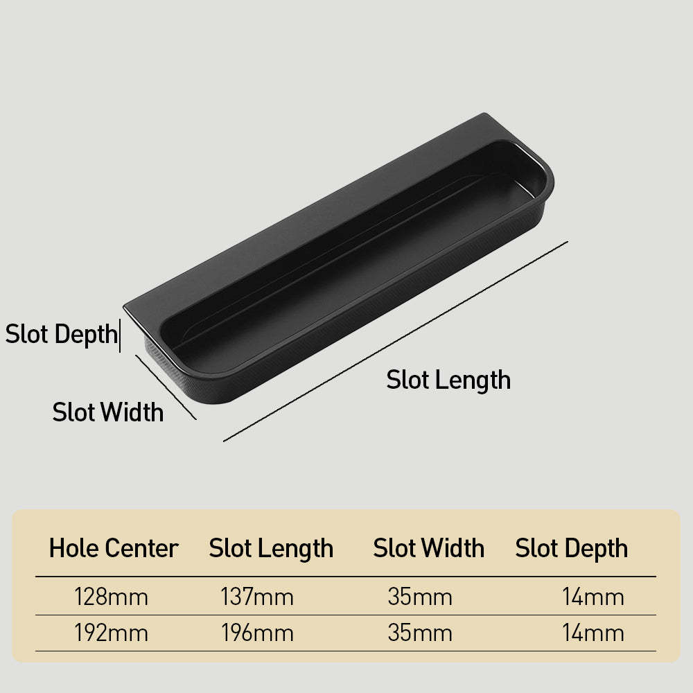 Rounded Corners Modern Multi-color Recessed Handles