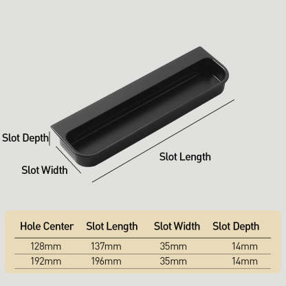 Rounded Corners Modern Multi-color Recessed Handles