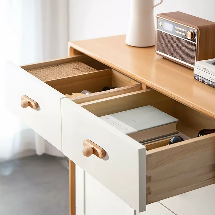 Minimalist Natural Wood Cabinet Pulls for Kitchen Drawer