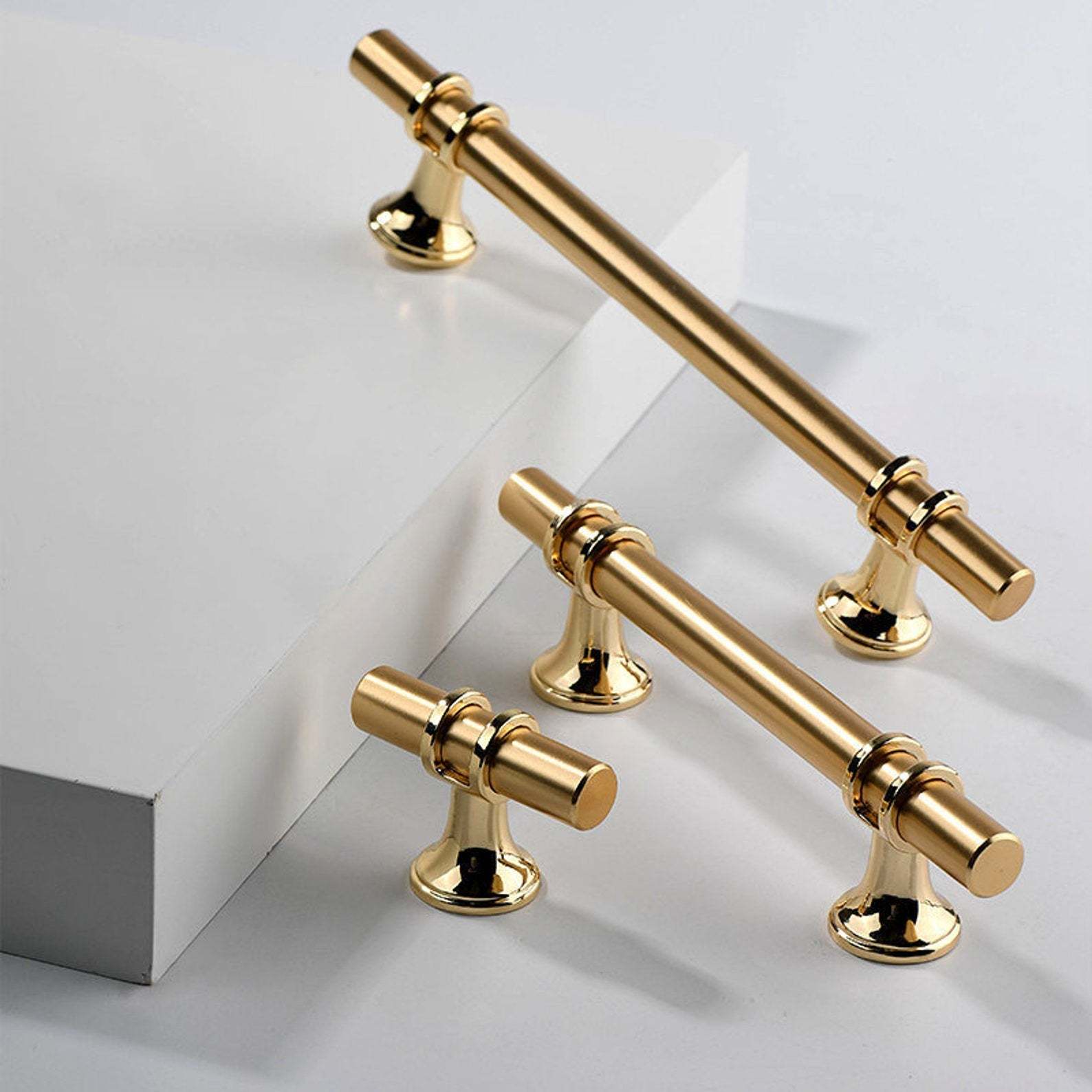Luxurious Zinc Alloy Europe Style Golden Drawer Pulls and Cabinet Knobs -Homdiy