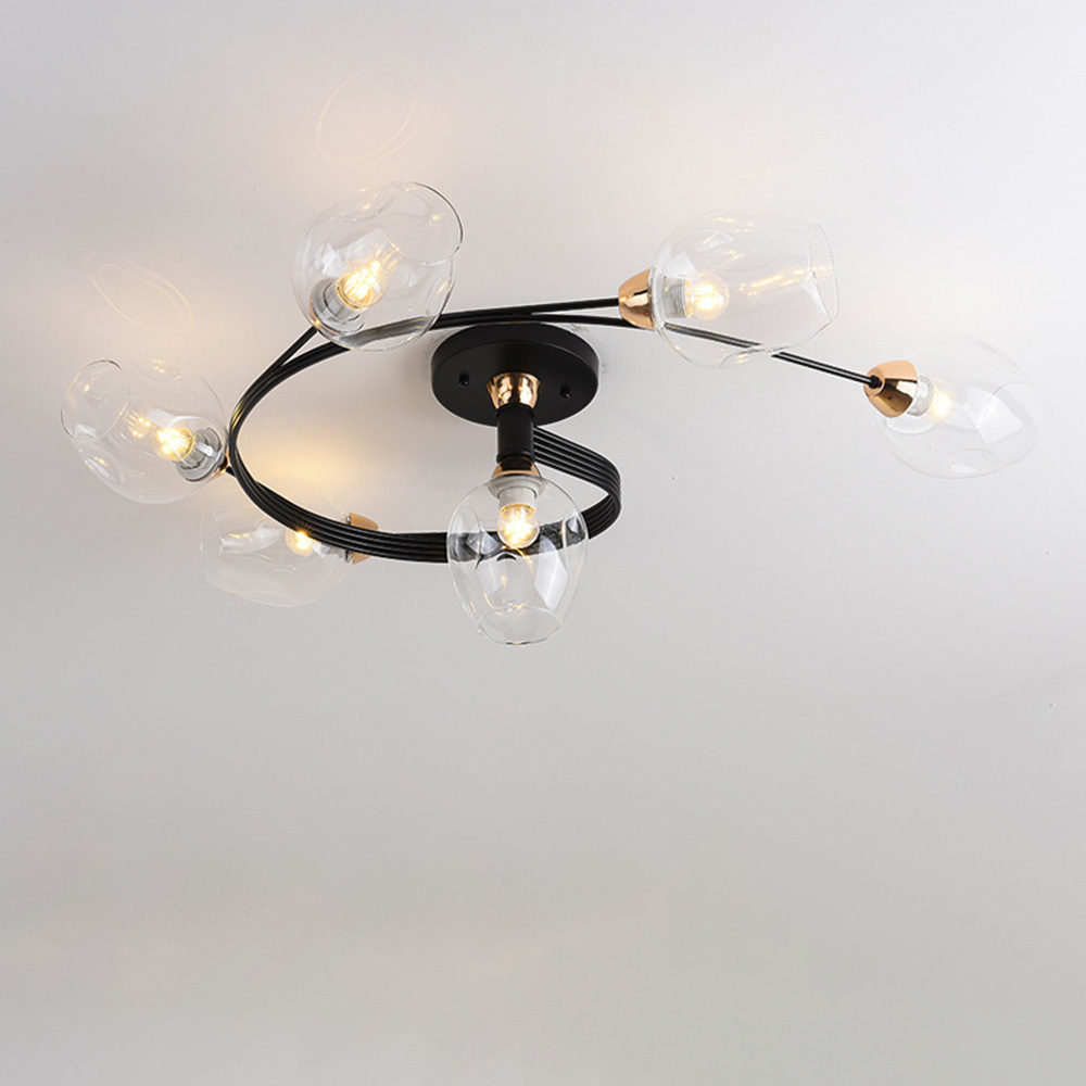 Modern Orbital Glass Bubble Ceiling Light For Living Room