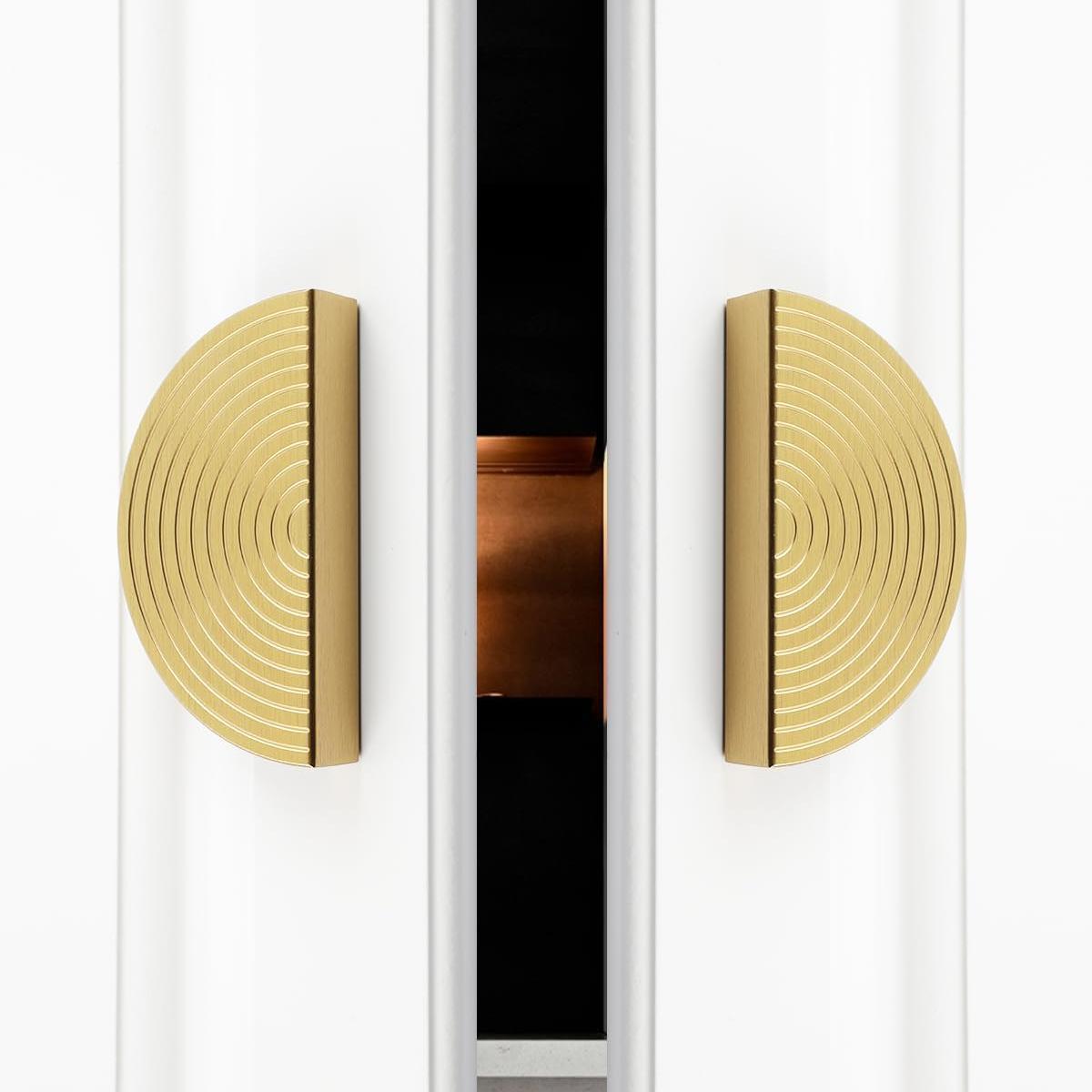 Unique Modern Semi-Circular Gold Kitchen Cabinet Door Handle