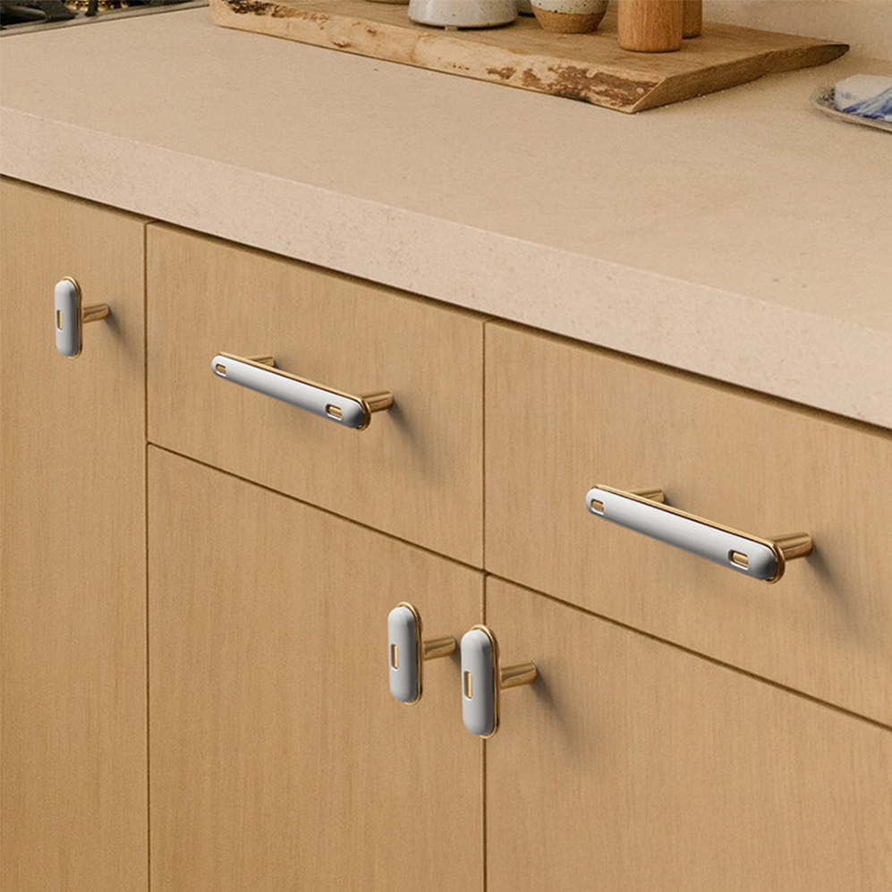 Elegant Luxury French Style White Drawer Pulls Hardware