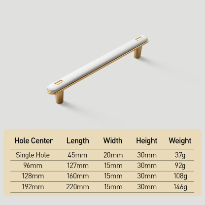 Elegant Luxury French Style White Drawer Pulls Hardware