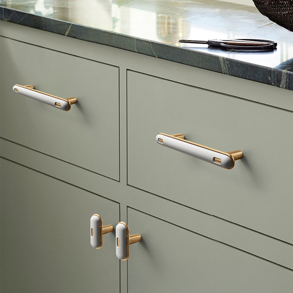 Elegant Luxury French Style White Drawer Pulls Hardware