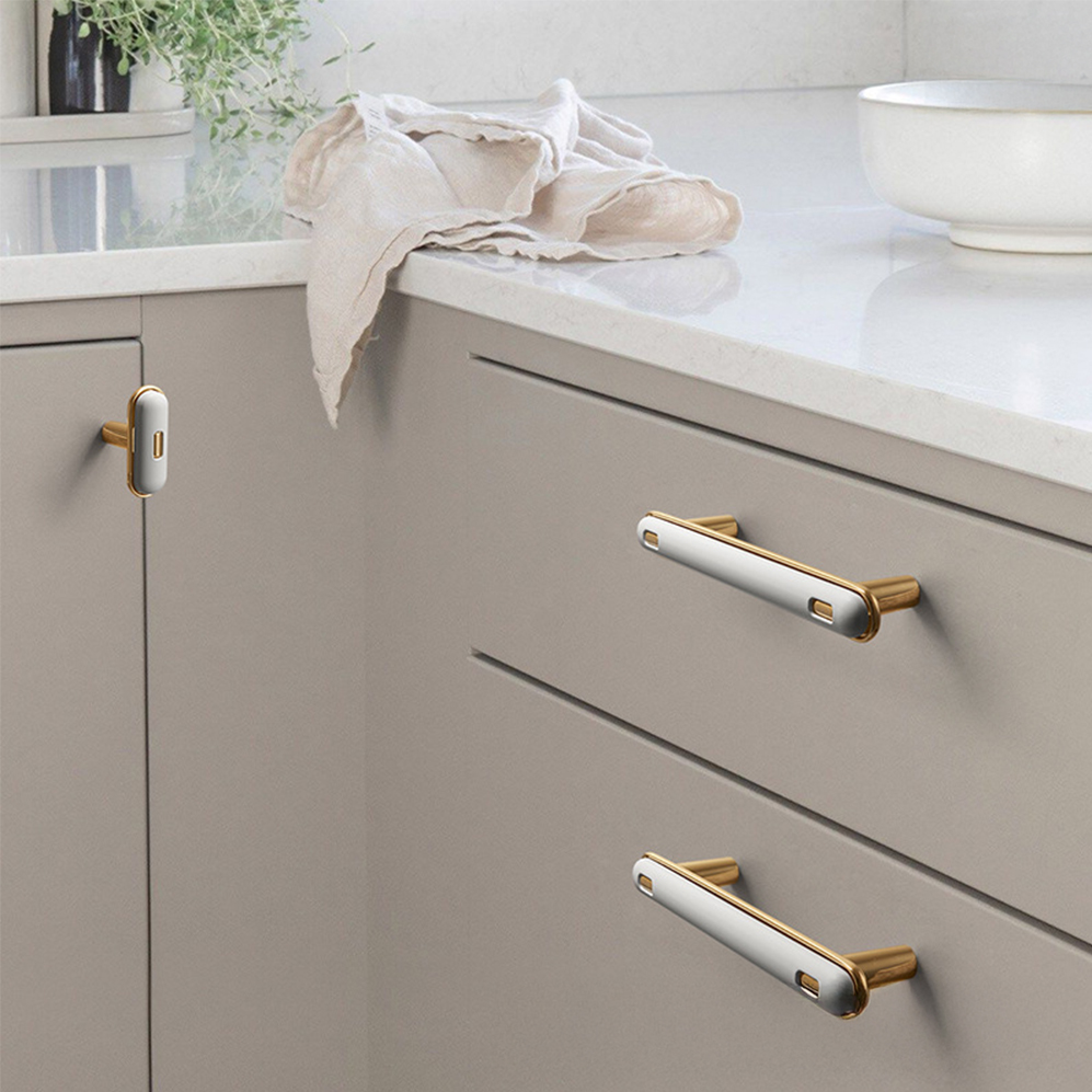 Elegant Luxury French Style White Drawer Pulls Hardware