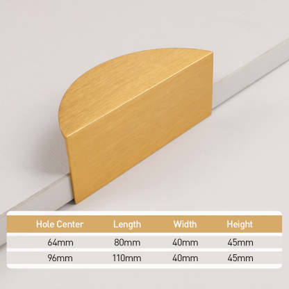 Modern Half Moon Kitchen Cabinet Edge Pulls