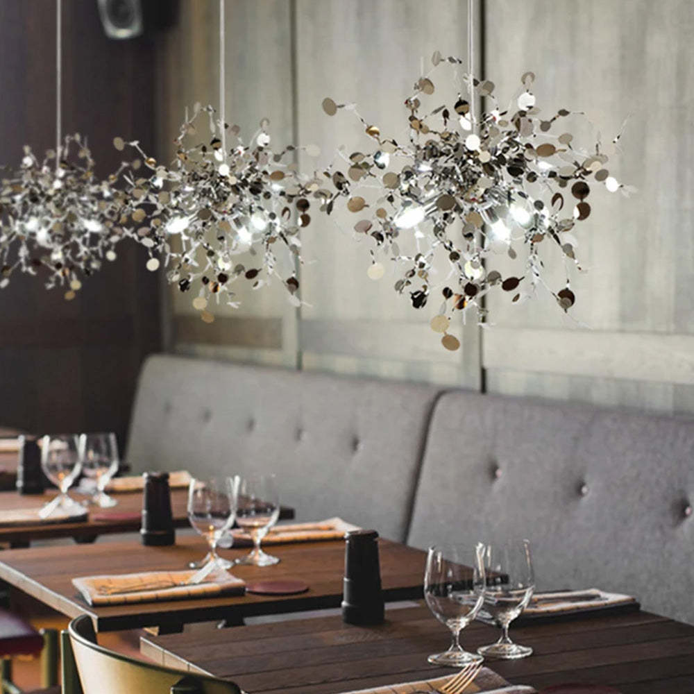 Decorative Tree Leaf Stainless Steel Pendant Light -Homdiy