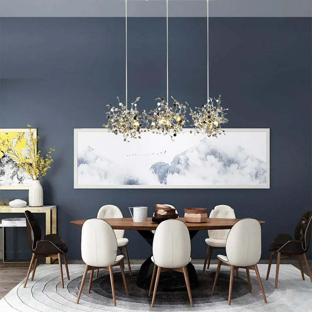 Decorative Tree Leaf Stainless Steel Pendant Light -Homdiy