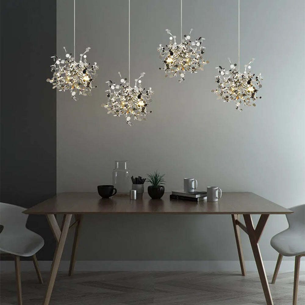 Decorative Tree Leaf Stainless Steel Pendant Light -Homdiy