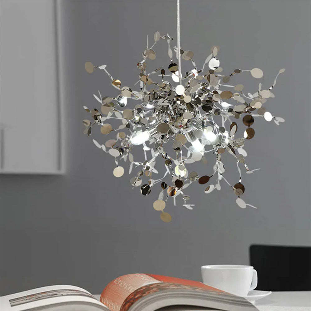 Decorative Tree Leaf Stainless Steel Pendant Light -Homdiy