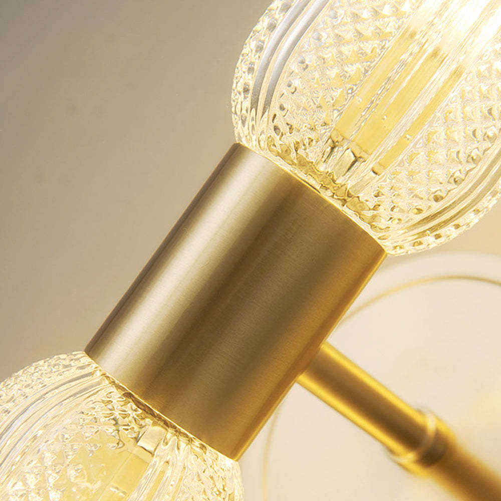 Gold Brass 2-Lights Indoor Wall Sconce -Homdiy