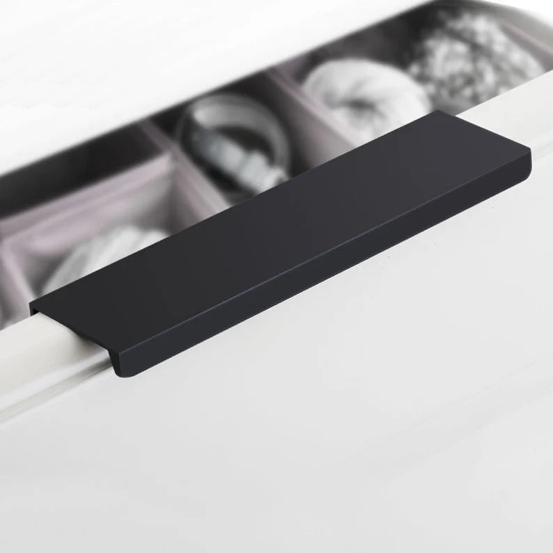 Black Kitchen Cabinet Finger Edge Drawer Pulls -Homdiy