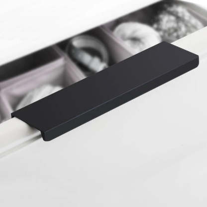 Black Kitchen Cabinet Finger Edge Drawer Pulls -Homdiy