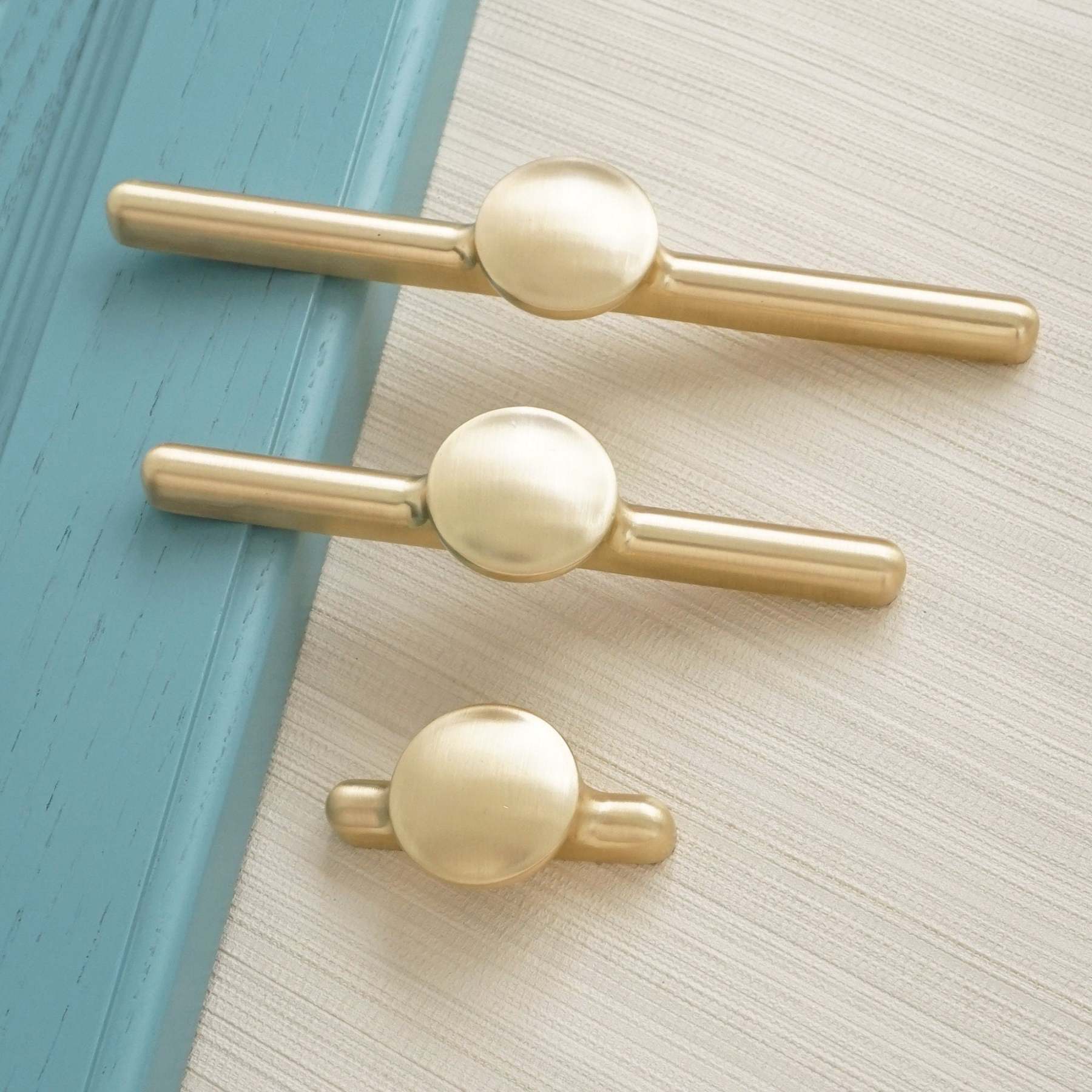 Gold Zinc Alloy Kitchen Pulls -Homdiy