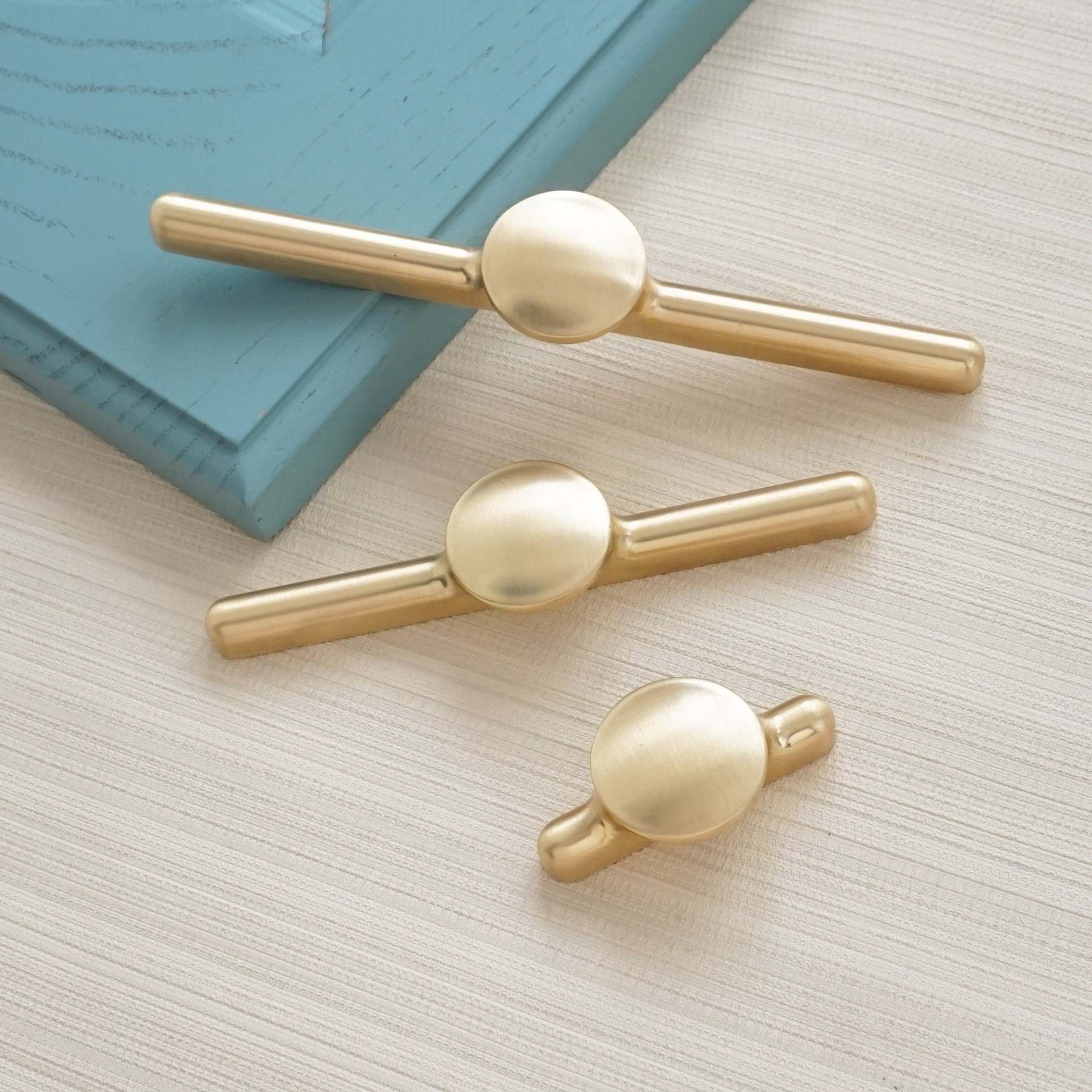 Gold Zinc Alloy Kitchen Pulls -Homdiy