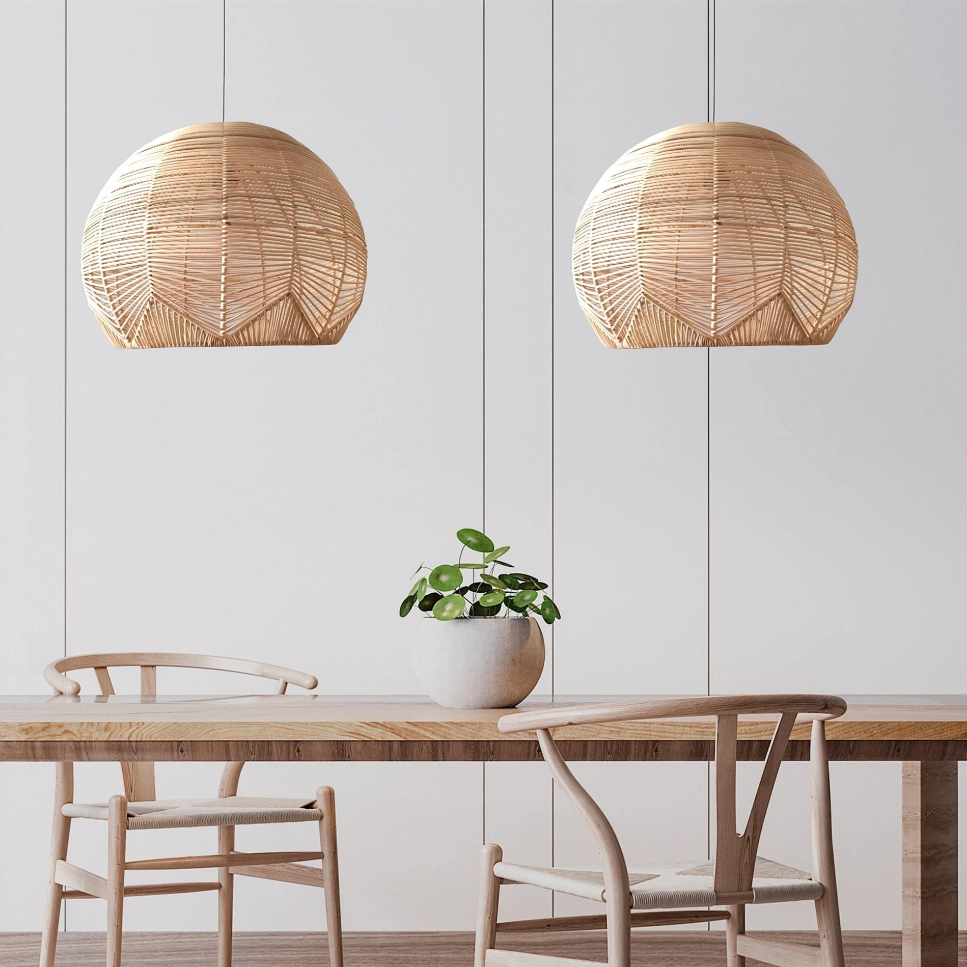Global Rattan Hanging Ceiling Light Kitchen Island Pendant Lampshade -Homdiy