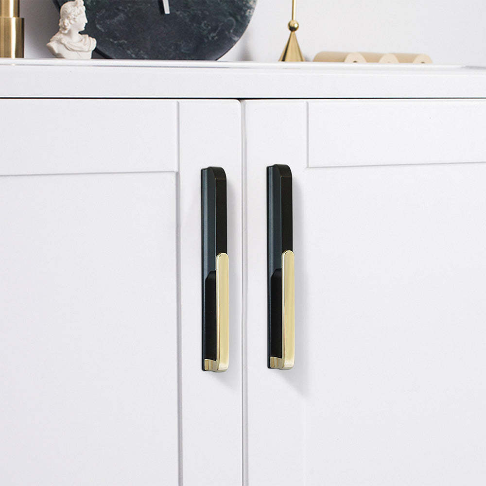 Gold&Black Hollow Wardrobe Pulls Cabinet Handles -Homdiy