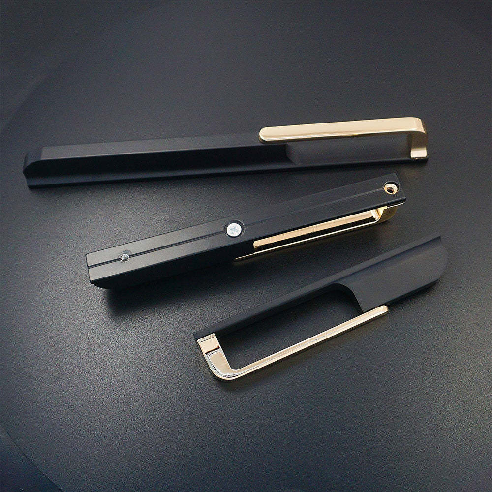 Gold&Black Hollow Wardrobe Pulls Cabinet Handles -Homdiy