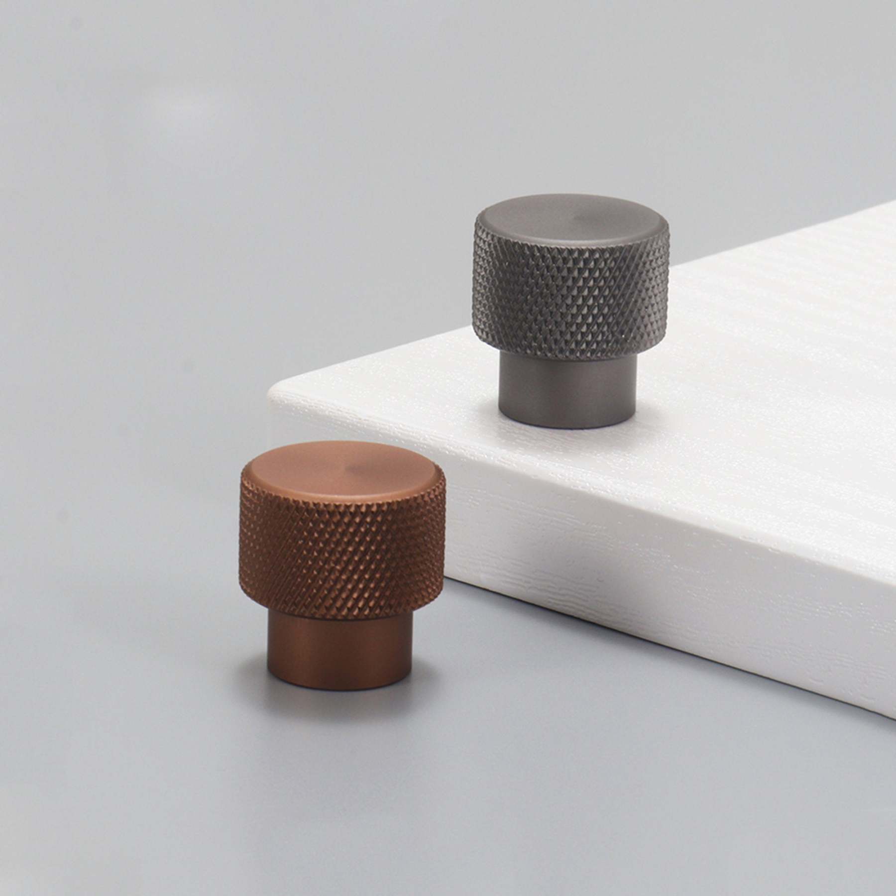 Modern Long Texture Brown Gray Cupboard Cabinet Pulls Handles -Homdiy