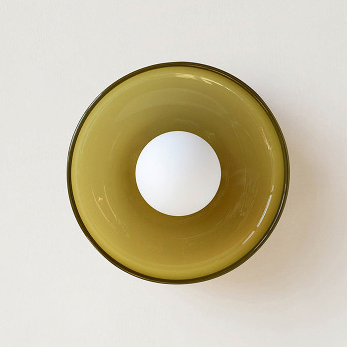 Modern Glass Semi Flush Mount Ceiling Light Fixture -Homdiy