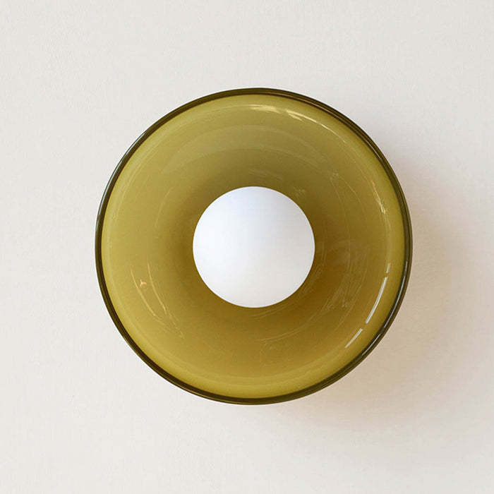 Modern Glass Semi Flush Mount Ceiling Light Fixture -Homdiy