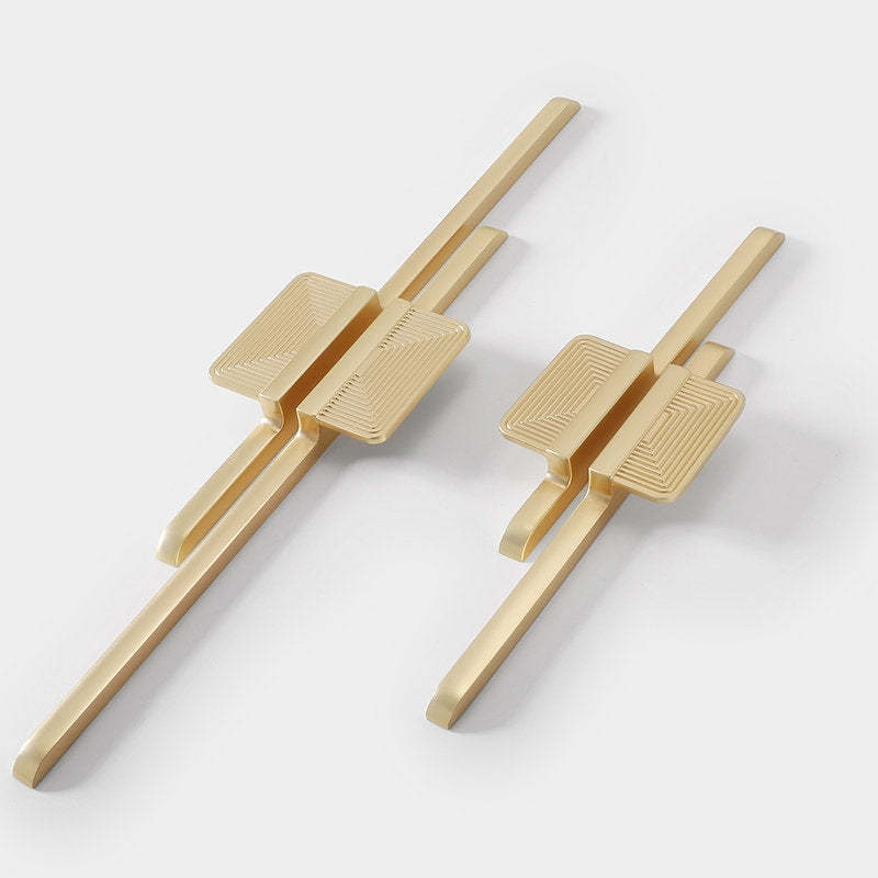 Light Luxury Zinc Alloy Cabinet Pulls Modern Gold Black Dresser Knobs Handles -Homdiy