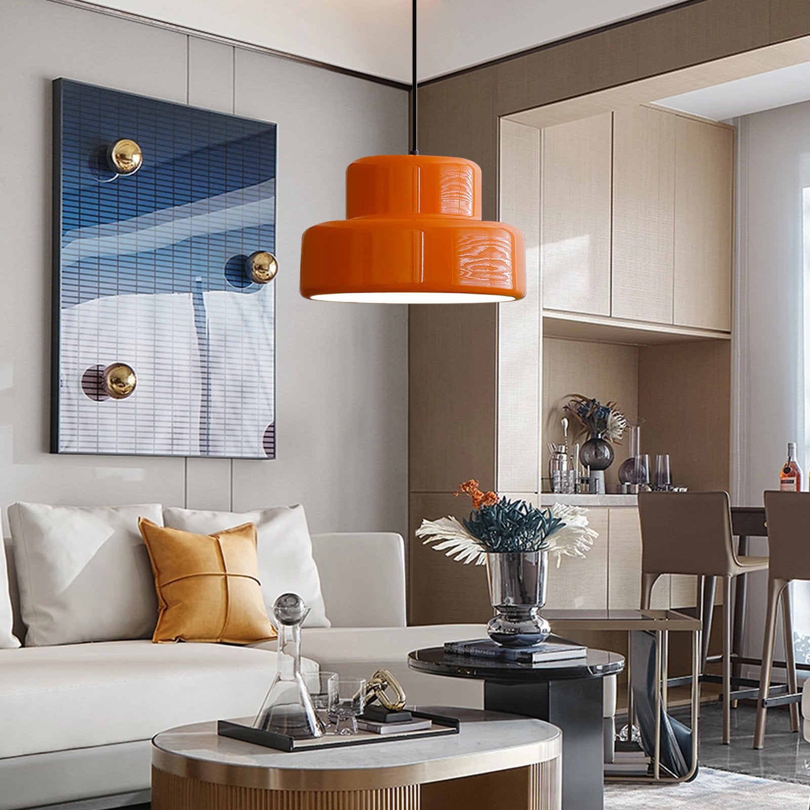 Modern Poker Metal Pendant Light | Kitchen Island Bauhaus Lamp