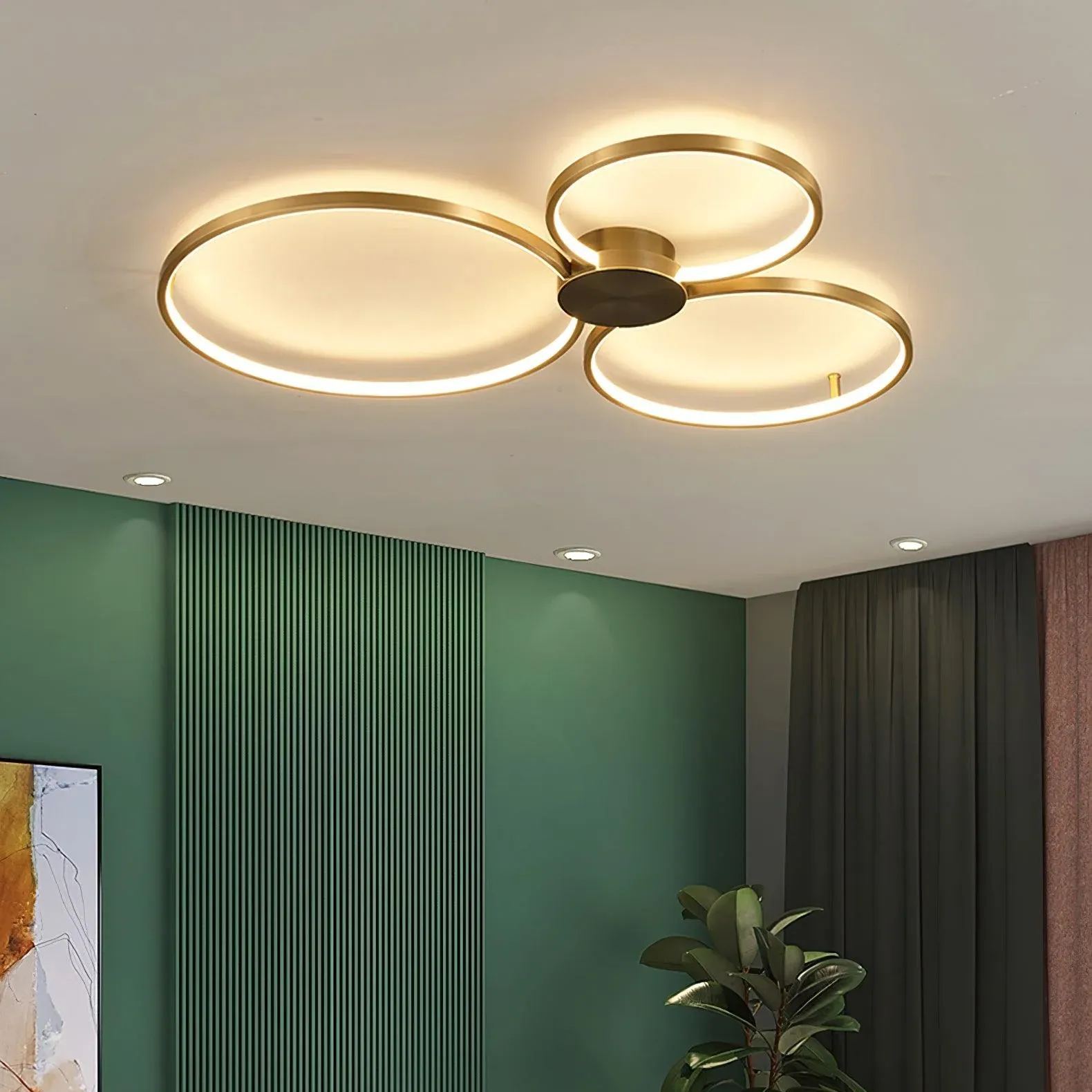 Creative Circle Metal LED Living Room Ceiling Lights
