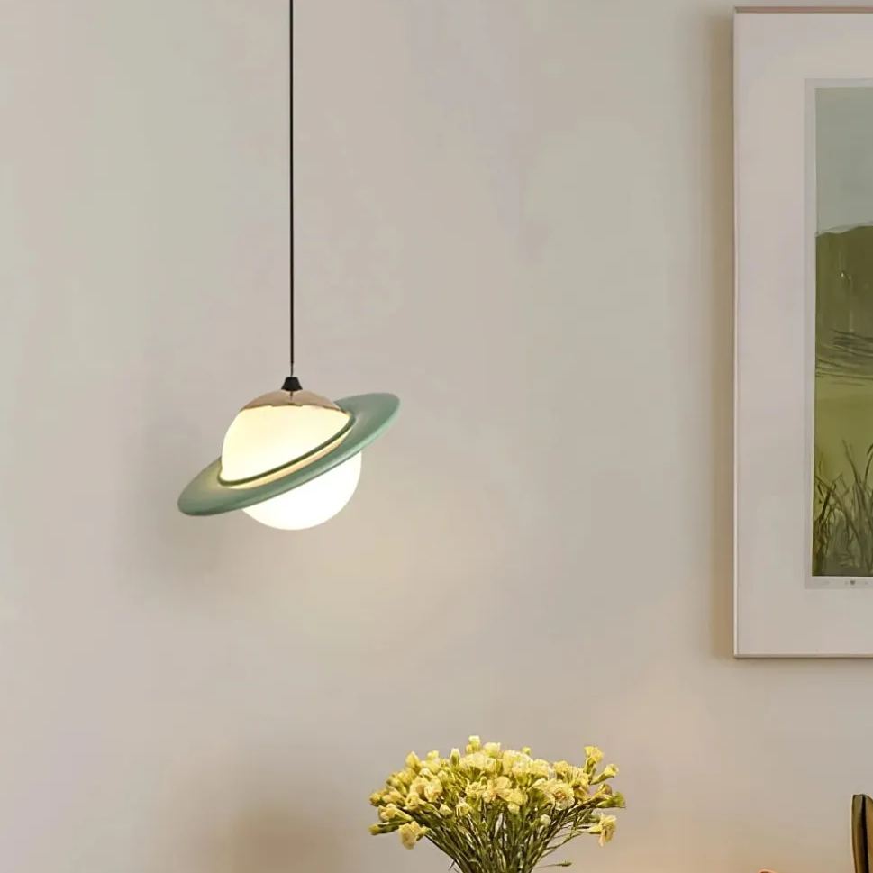 Colorful Small Planet Glass Pendant Light -Homdiy