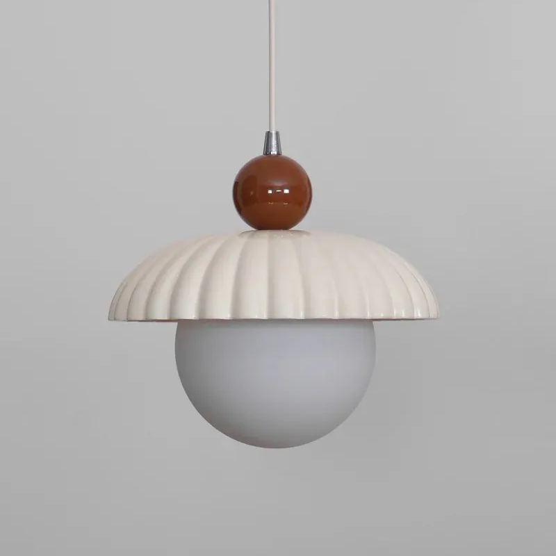 Exquisite Cream Style Glass Dining Room Pendant Light