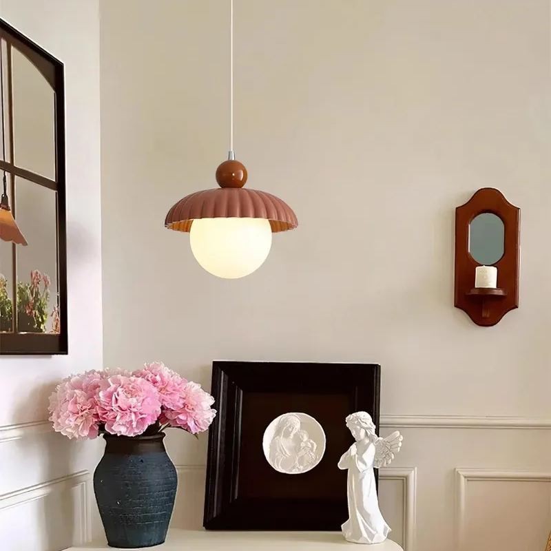 Exquisite Cream Style Glass Dining Room Pendant Light