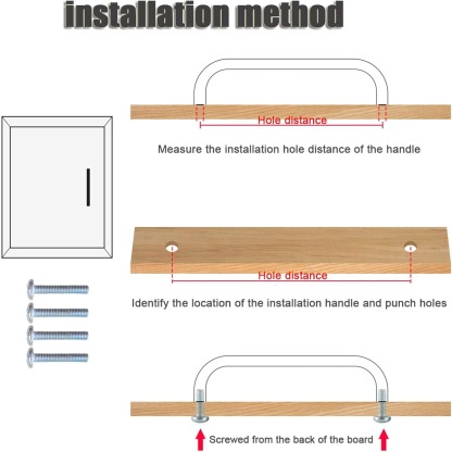 Modern Long Texture Brown Gray Cupboard Cabinet Pulls Handles