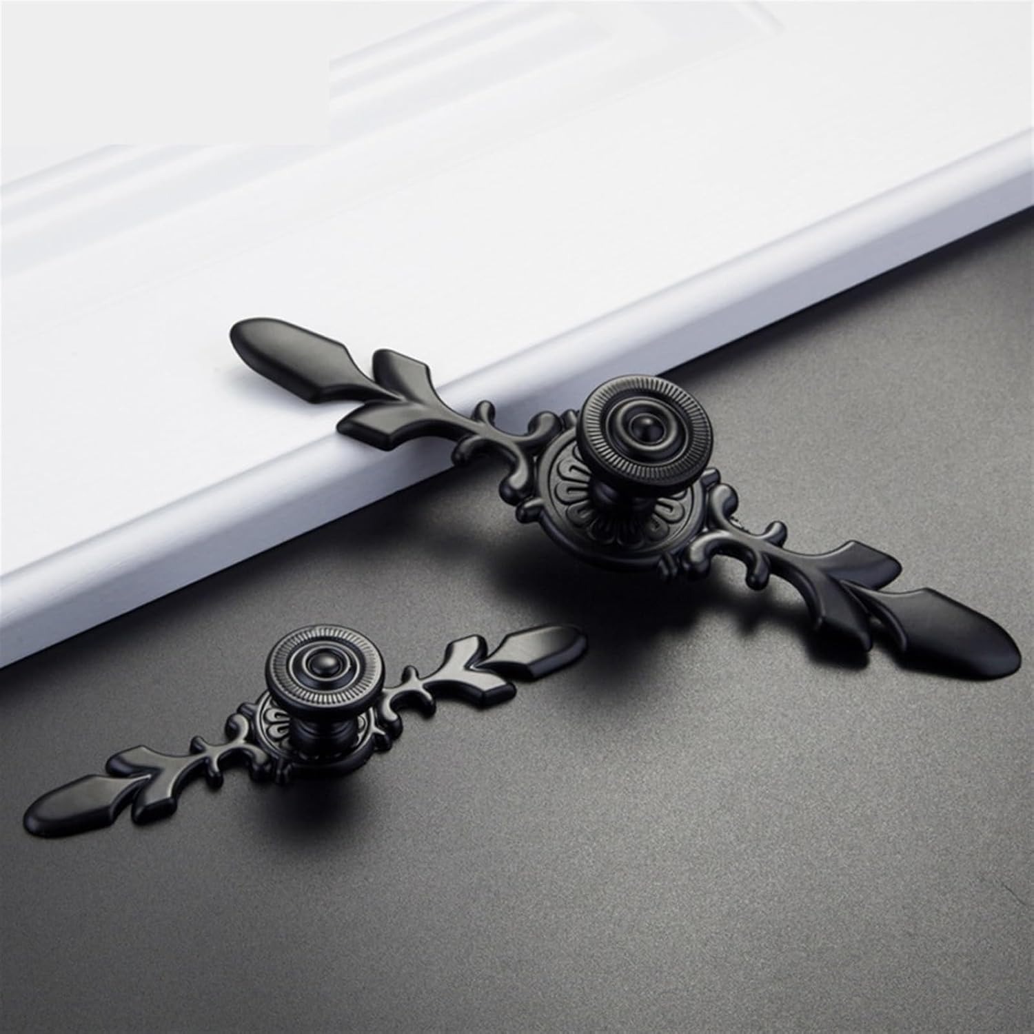 Modern Drawer Pulls Handles Cabinet Door Handle With Plate Flower