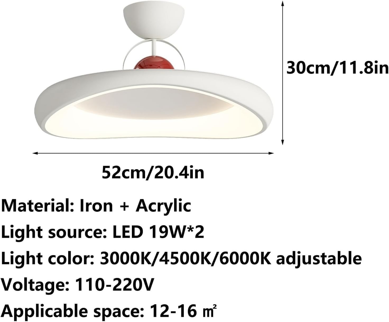 Cream Style Iron LED Living Room Ceiling Lights