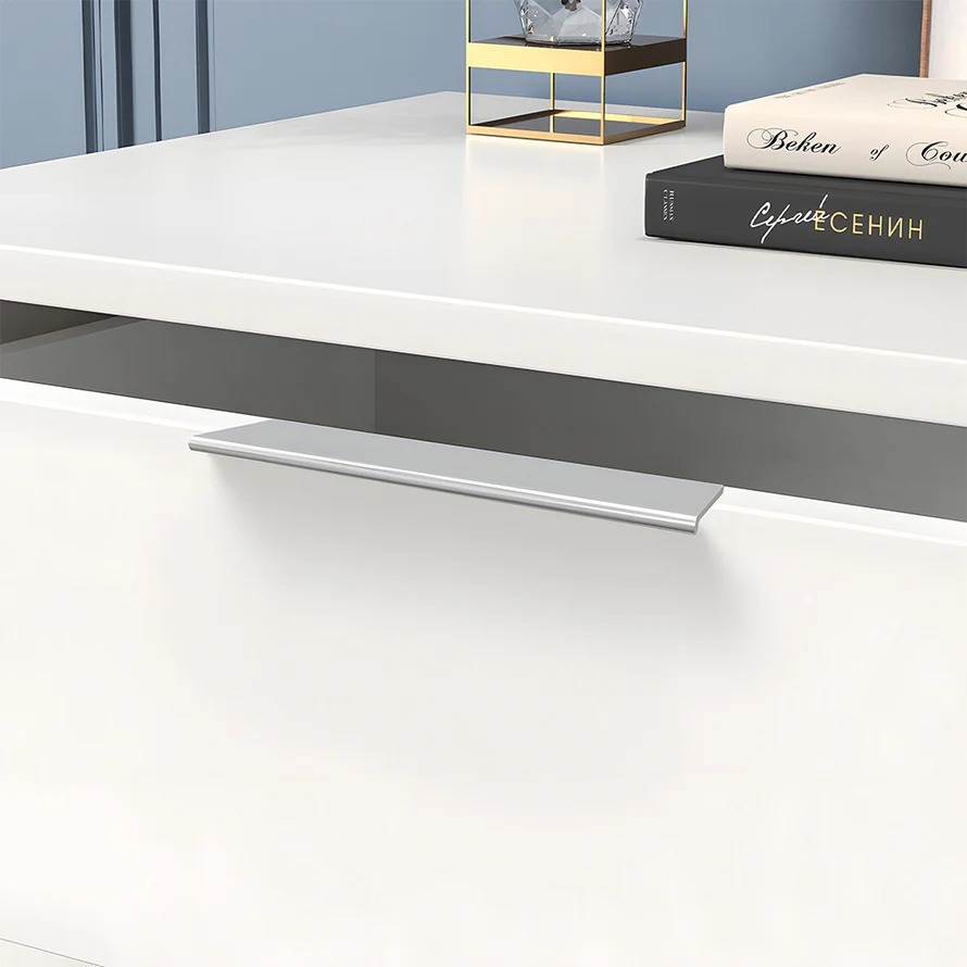 Black Kitchen Cabinet Finger Edge Drawer Pulls