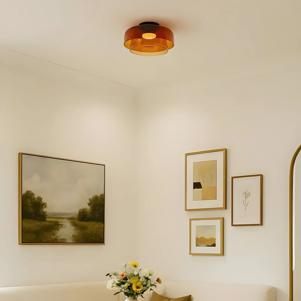 Nordic Designer Creative Personality Medieval Glass Ceiling Lamp