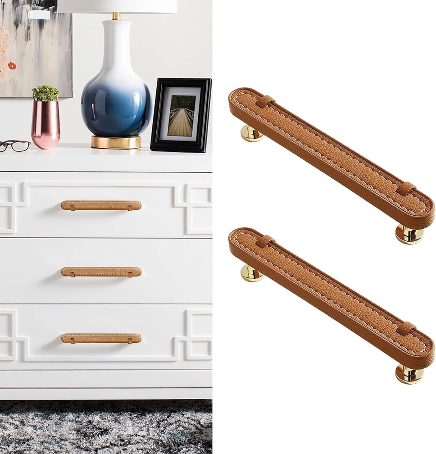 Modern Leather Kitchen Cabinet Handles