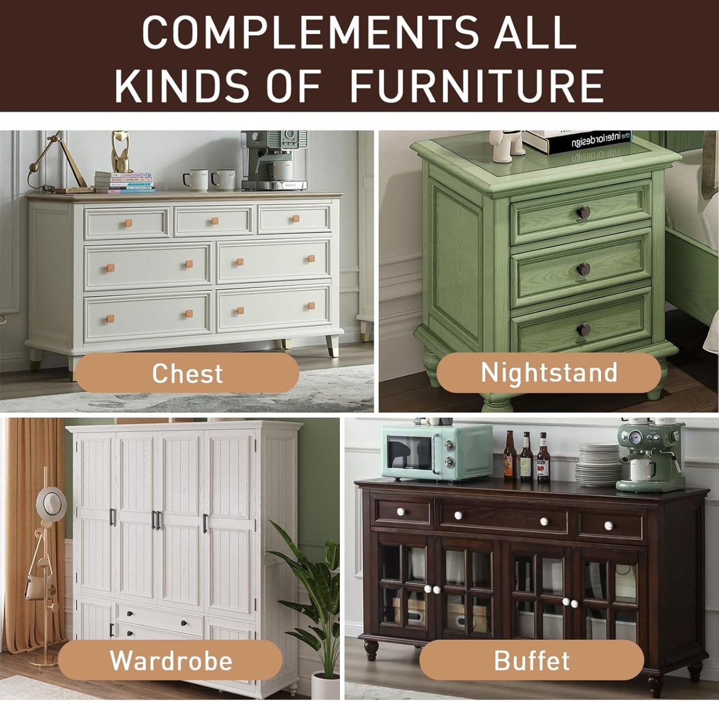 Modern Leather Kitchen Cabinet Handles