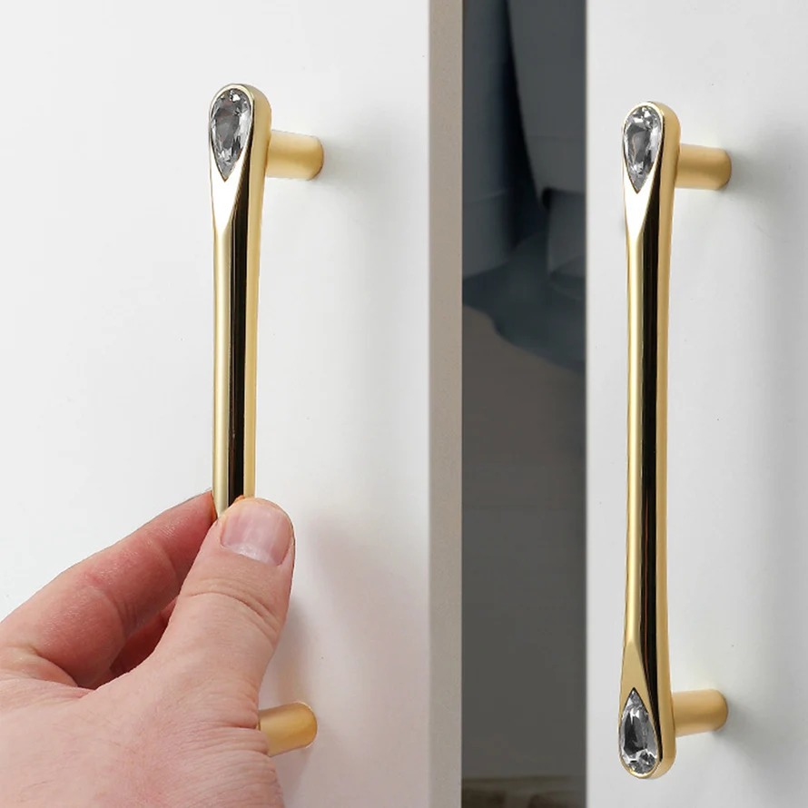Luxury Crystal Glass Decorative Cabinet Pulls Handles