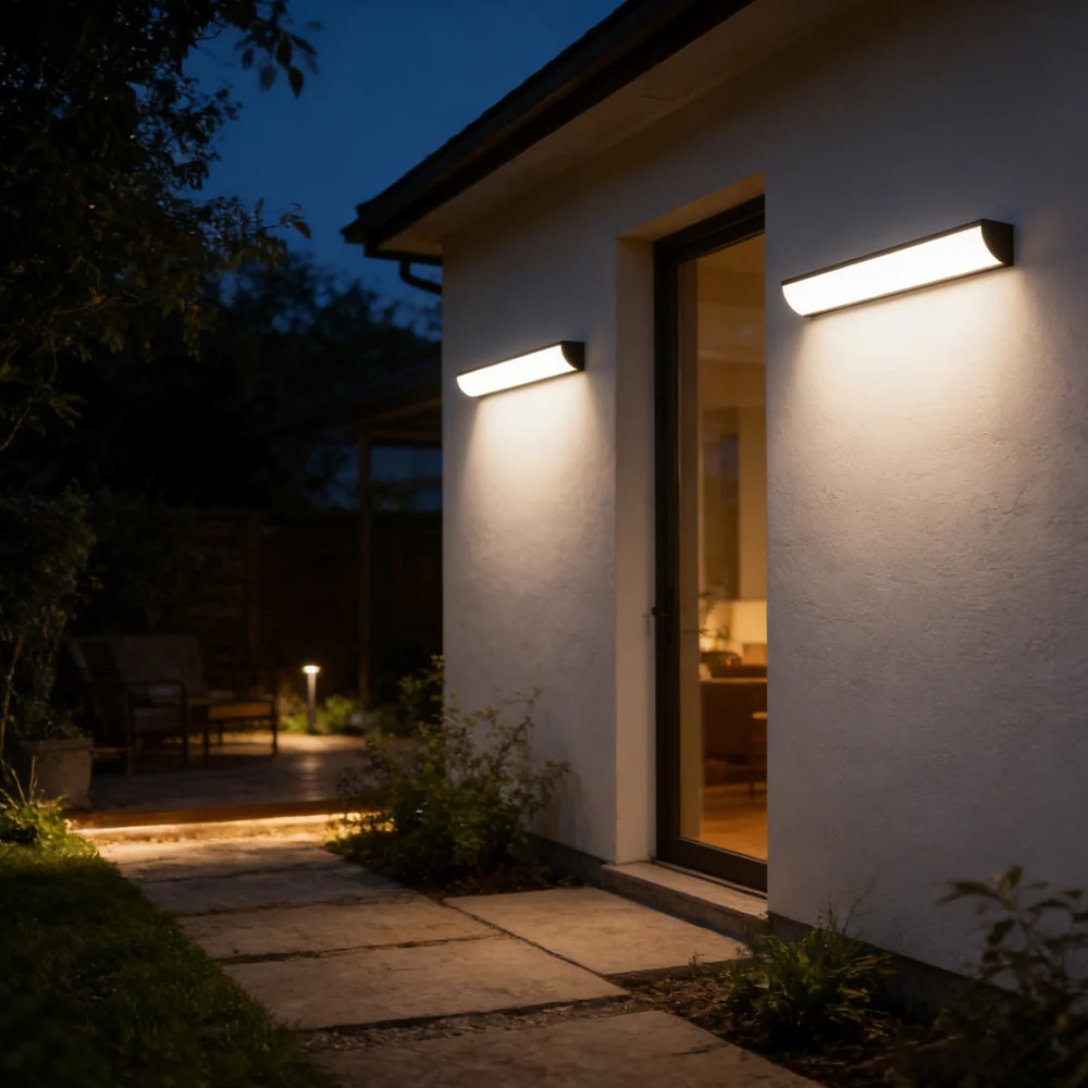 Modern Art Decor Long Slim Outdoor Garden Wall Lights