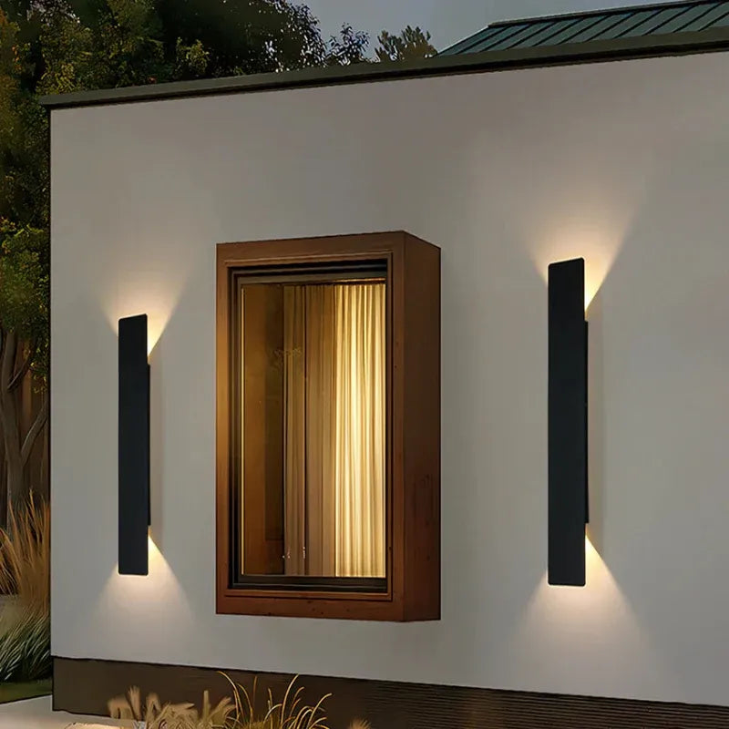 Modern Black Aluminum IP65 LED Wall Light